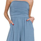 Zenana Double Layered Strapless Tube Top Jumpsuit - Farnelli