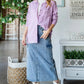 Veveret Raw Hem Button Up Long Sleeve Shirt - Farnelli