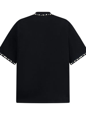 Men's Pearl Detail Round Neck T-Shirt - Farnelli