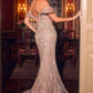 Ladivine CD638 Off The Shoulder Beaded Mermaid Gown
