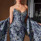 Ladivine CD655 Luxurious Floral Jacquard Fitted Mermaid Gown