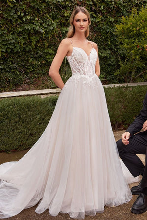 Lace & Tulle A-Line Wedding Dress - Farnelli