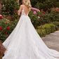 Layered Lace A-Line Bridal Gown - Farnelli