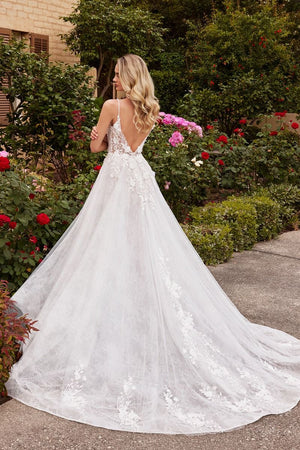 Layered Lace A-Line Bridal Gown - Farnelli