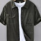 Men's Plus Size Button Up Short Sleeve Shirt - Farnelli