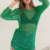 HYFVE Crochet Long Sleeve Cover Up - Green
