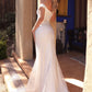 Sheath Off The Shoulder Bridal Gown - Farnelli