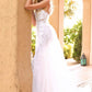 Cinderella Divine CD931W Lace Wedding Gown Sheer Overlay Lace Applique