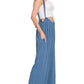 Zenana Woven Tie Back Suspender Jumpsuit - Farnelli