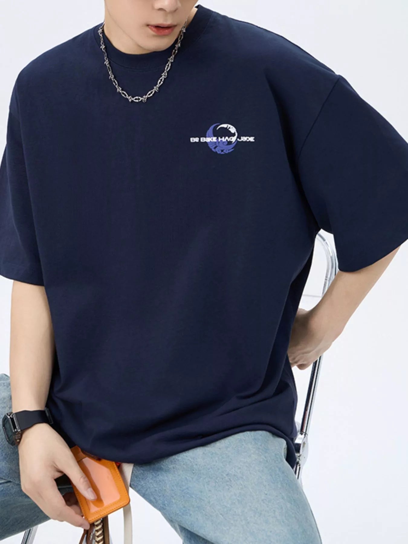 Men's Plus Size Round Neck Short Sleeve T-Shirt - Farnelli