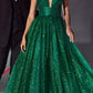 Cinderella Divine CD996 Floor Length A-line Glitter Ball Gown