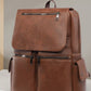 Leather Flapover Backpack Bag - Farnelli