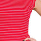 Zenana Ribbed Ruffle Trim Sleeveless Stripe Top - Farnelli