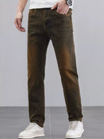 Men's Washed Straight Leg Fit Jeans - Farnelli