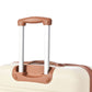 HouseOfZazla 3-piece hardside spinner luggage set in blue, purple, pink, and beige with TSA locks