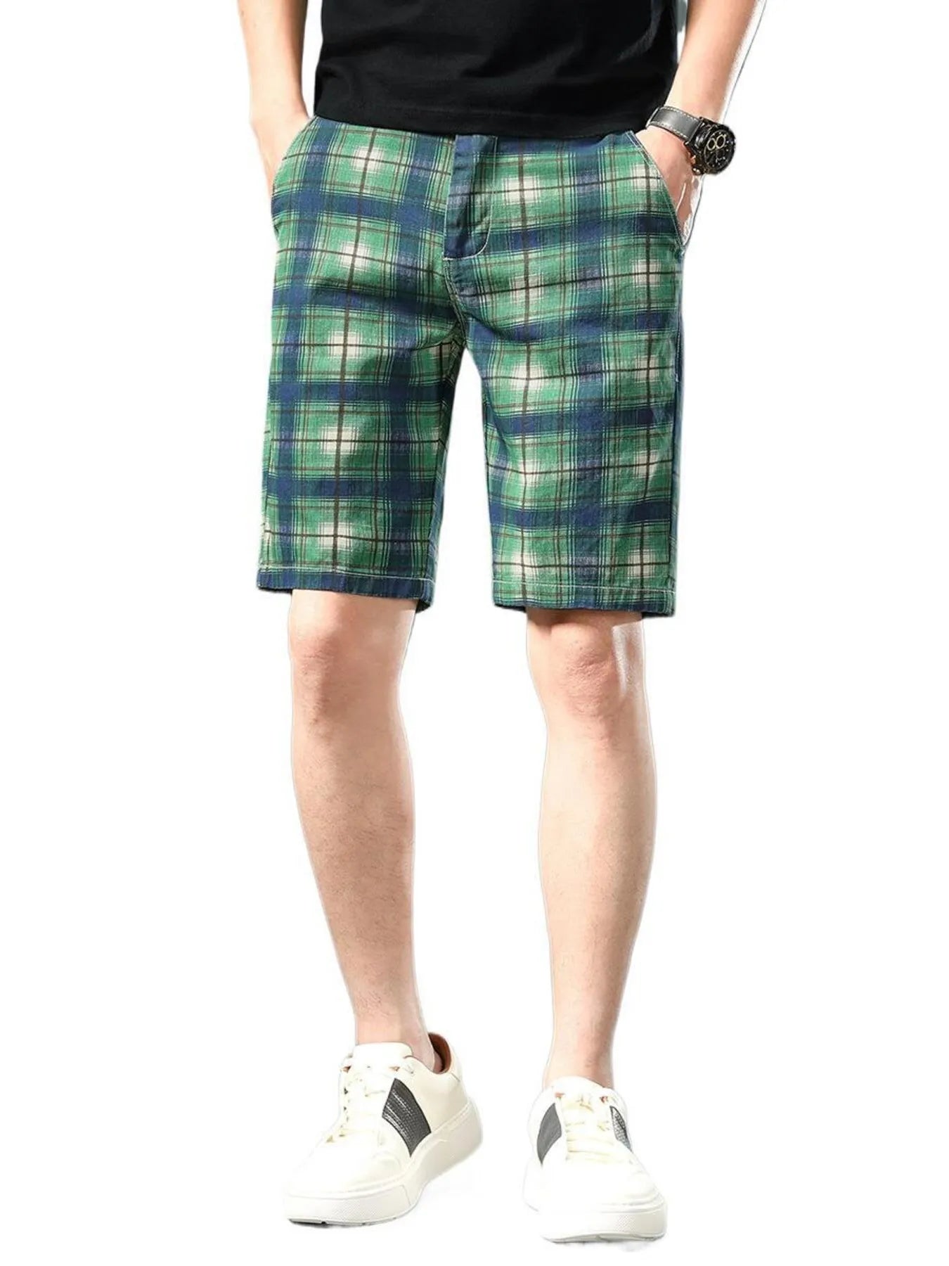 Men's Plaid Casual Shorts - Farnelli