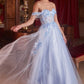 Off The Shoulder Tulle Ball Gown - Farnelli