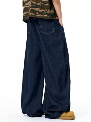 Men's Washed Wide Leg Jeans - Farnelli