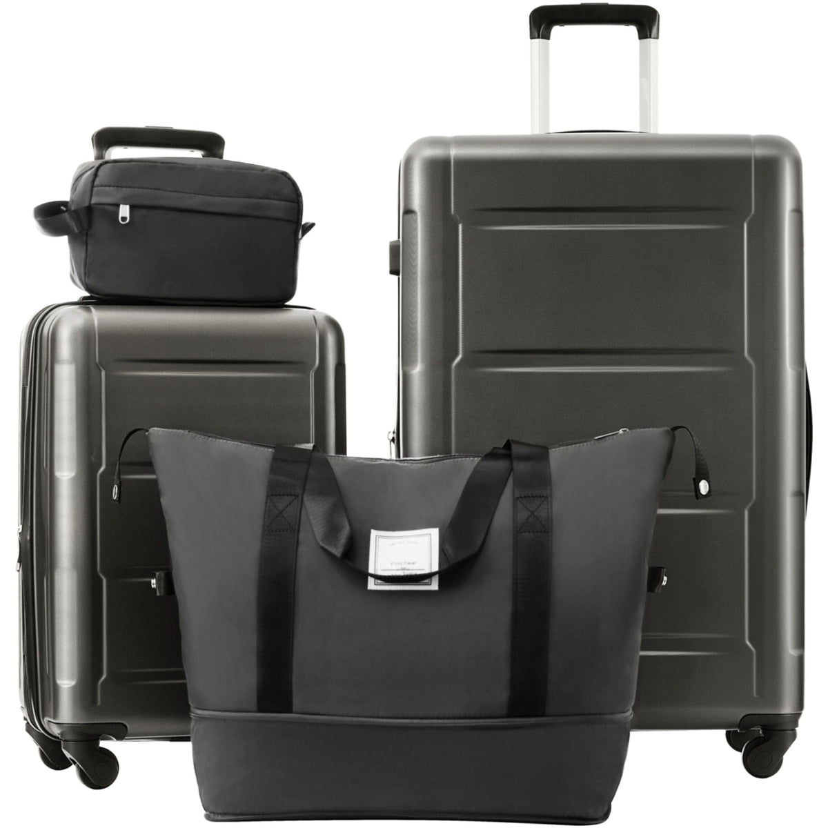 HouseOfZazla expandable 2-piece luggage set with TSA lock and spinner wheels in multiple colors