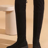 Over-the-Knee Block Heel Boots - Black
