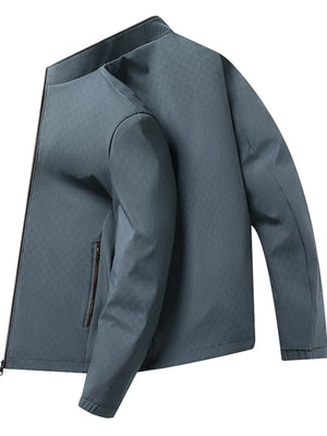 Men's Plus Size Zip Up Long Sleeve Jacket - Farnelli