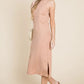 BOMBOM Ribbed Knit Sleeveless Midi Dress - Farnelli