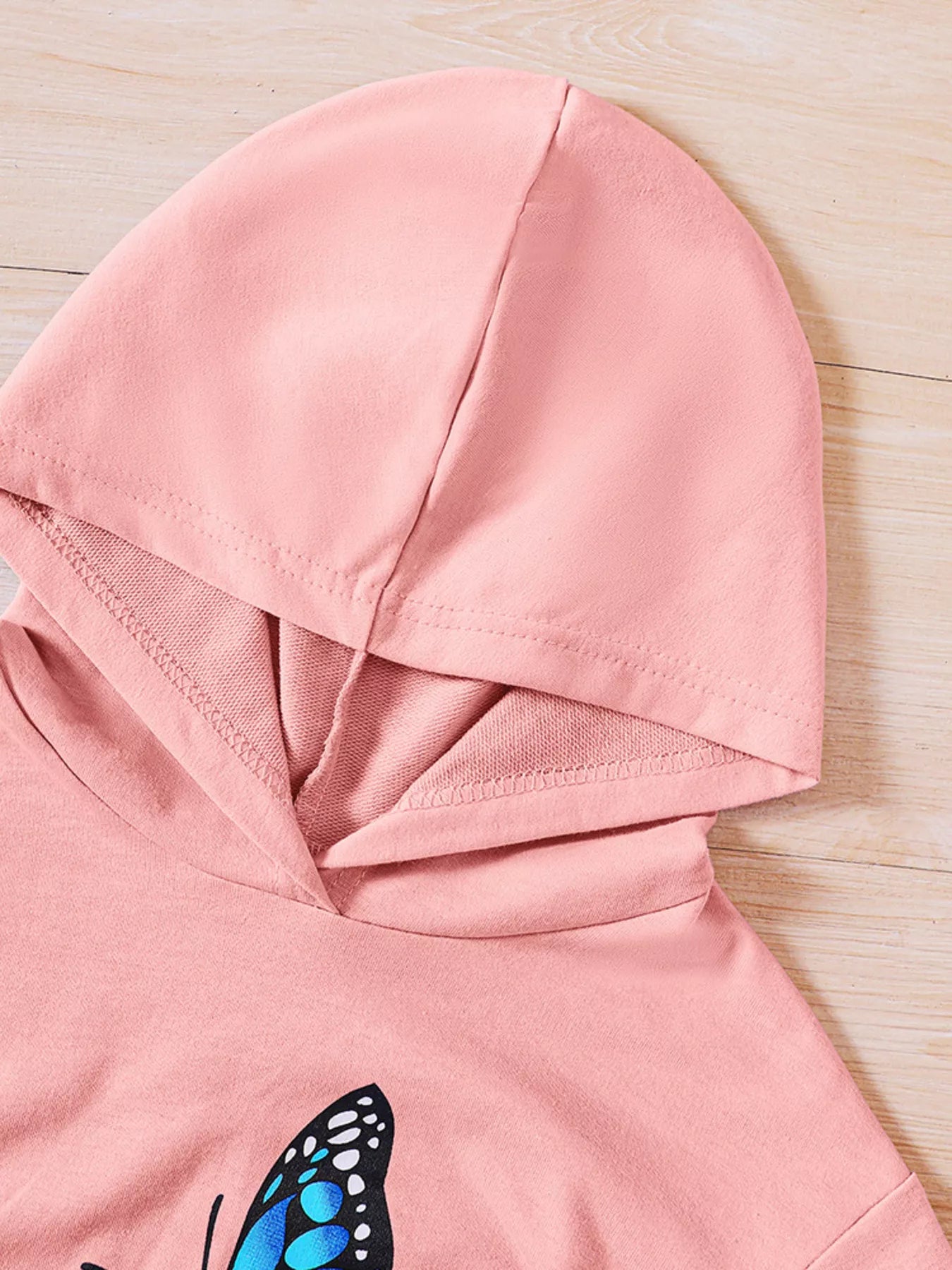 Childrens's Butterfly Print Hoodie & Pants Set - Farnelli