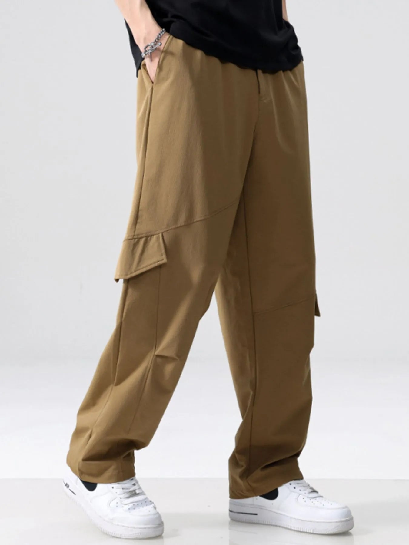 Men's Plus Size Straight Leg Cargo Combat Pants - Farnelli