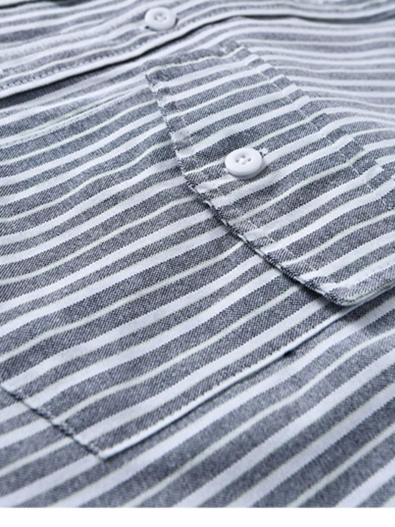 Men's Plus Size Striped Casual Long Sleeve Shirt - Farnelli