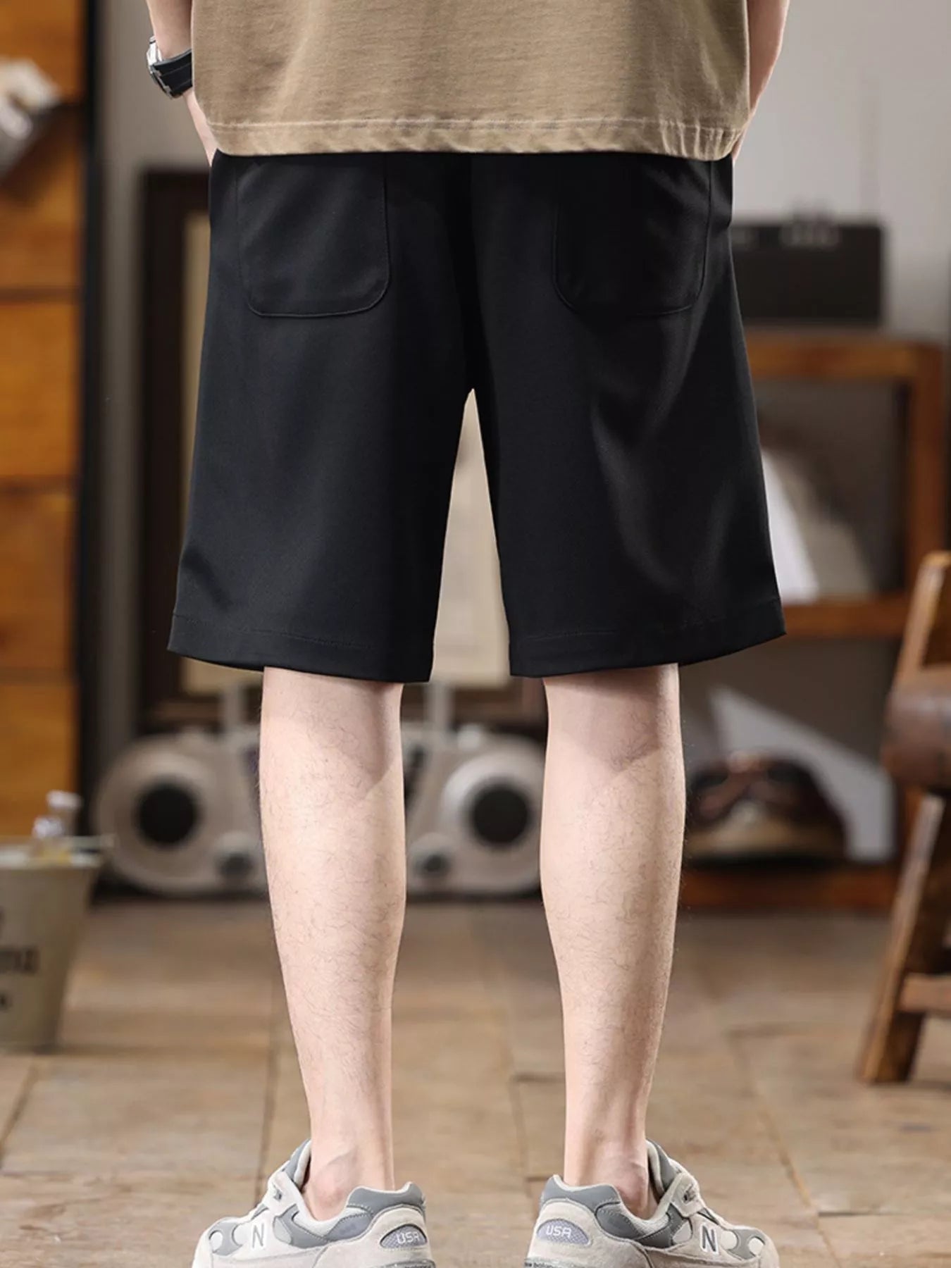 Men's Plus Size Casual Loose-Fit Drawstring Shorts - Farnelli