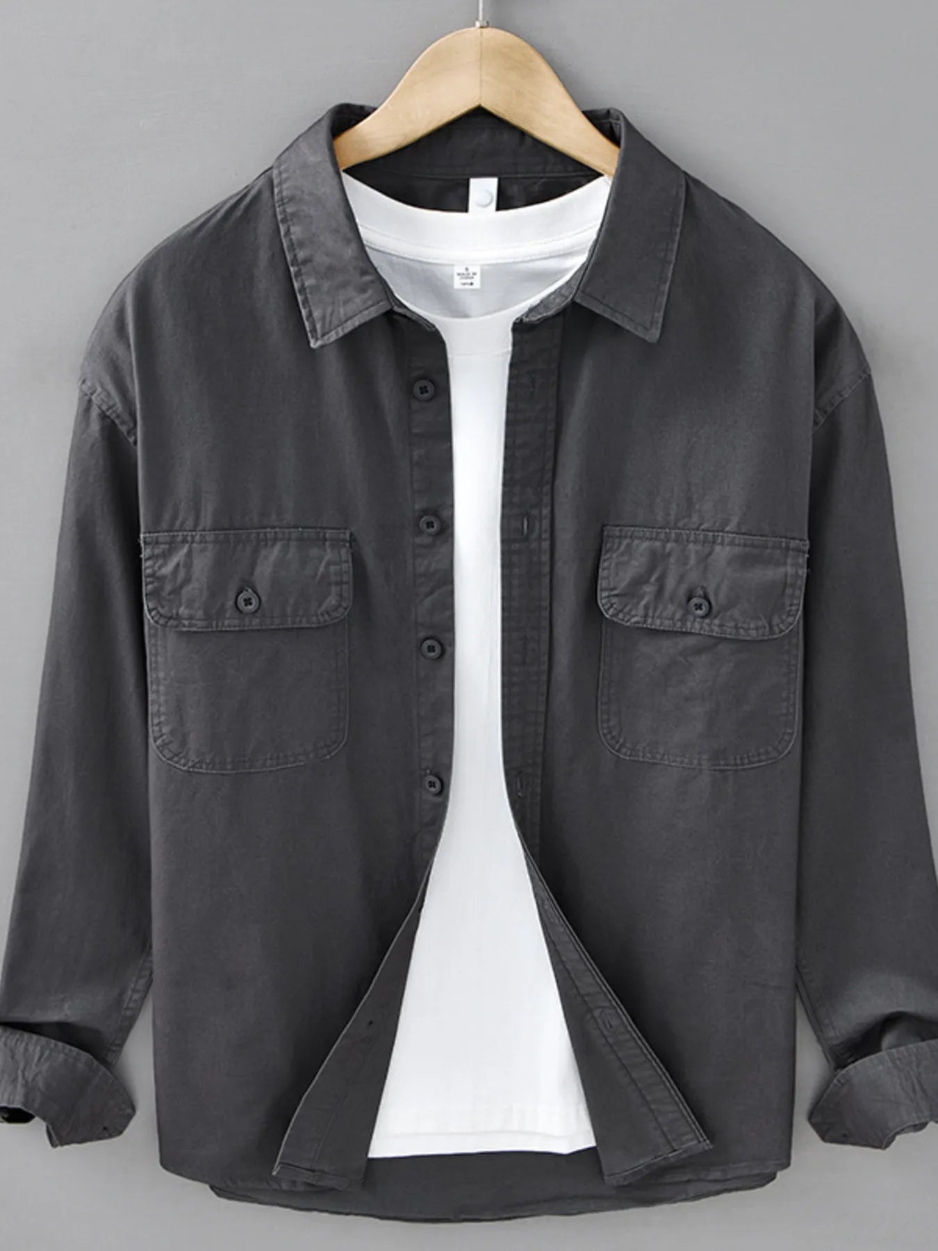 Men's Plus Size Button Up Long Sleeve Shirt - Farnelli