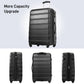 HouseOfZazla black hardside spinner luggage set with TSA lock