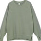 Men's Side Slit Round Neck Long Sleeve Sweatshirt - Farnelli