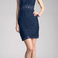 Cinderella Divine CF067S Short Sleeveless Mock Two-Piece Lace Dress