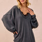 BiBi Mineral Washed French Terry Oversized Sweatshirt - Farnelli