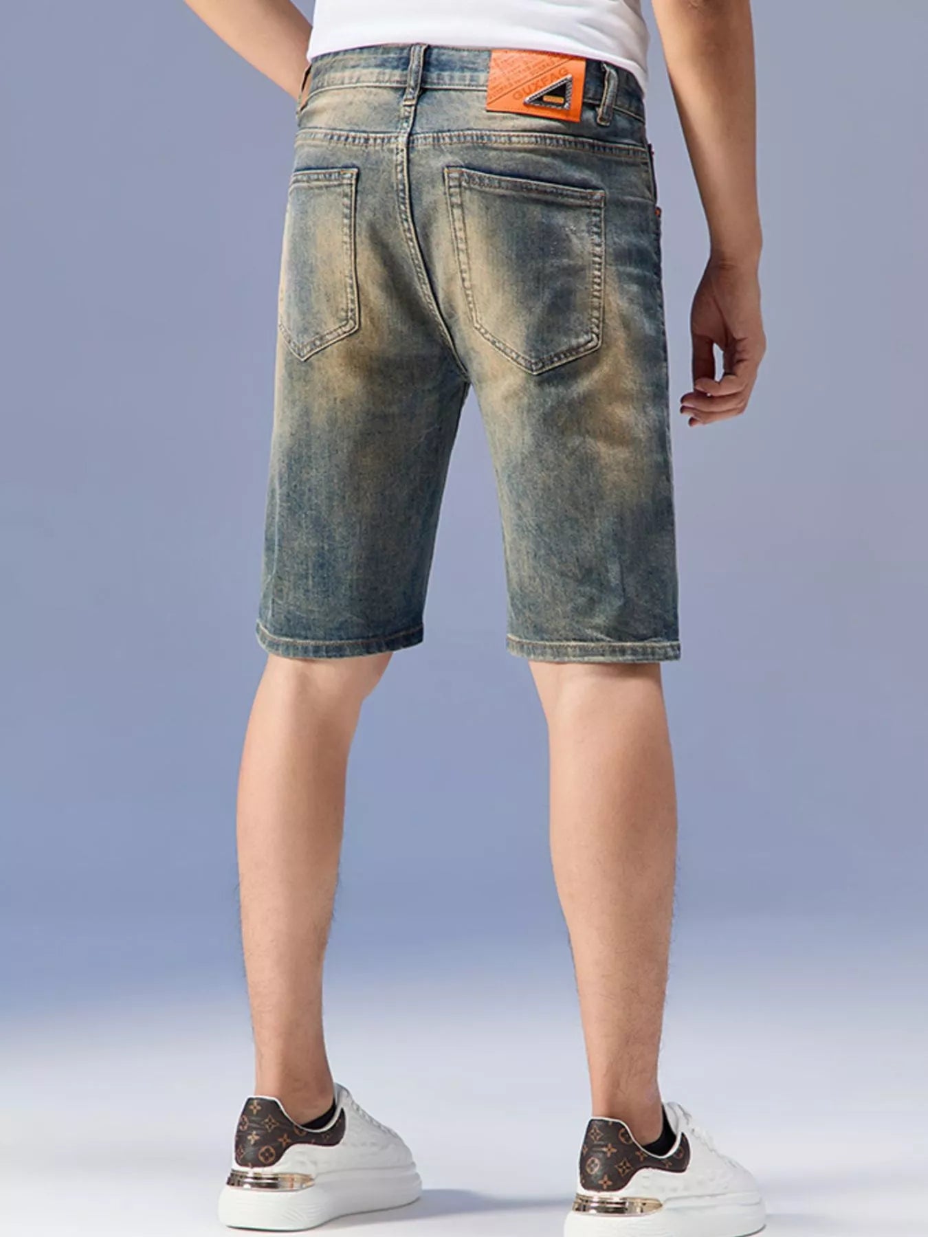 Men's Washed Denim Shorts - Farnelli