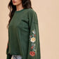 Annie Wear Embroidered Long Sleeve French Terry Top - Farnelli