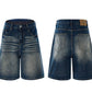 Men's Washed Loose Fit Denim Shorts - Farnelli