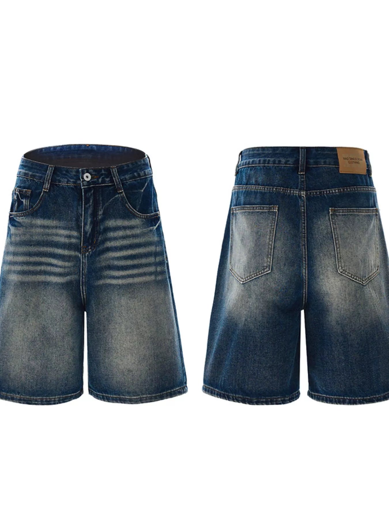 Men's Washed Loose Fit Denim Shorts - Farnelli