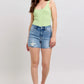 Judy Blue Full Size High Waist Denim Shorts W/stitch Over Destroy Detail Plus Size - Farnelli