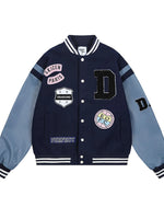 Men's Baseball Bomber Jacket with Patches - Farnelli