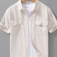 Men's Plus Size Button Up Short Sleeve Shirt - Farnelli