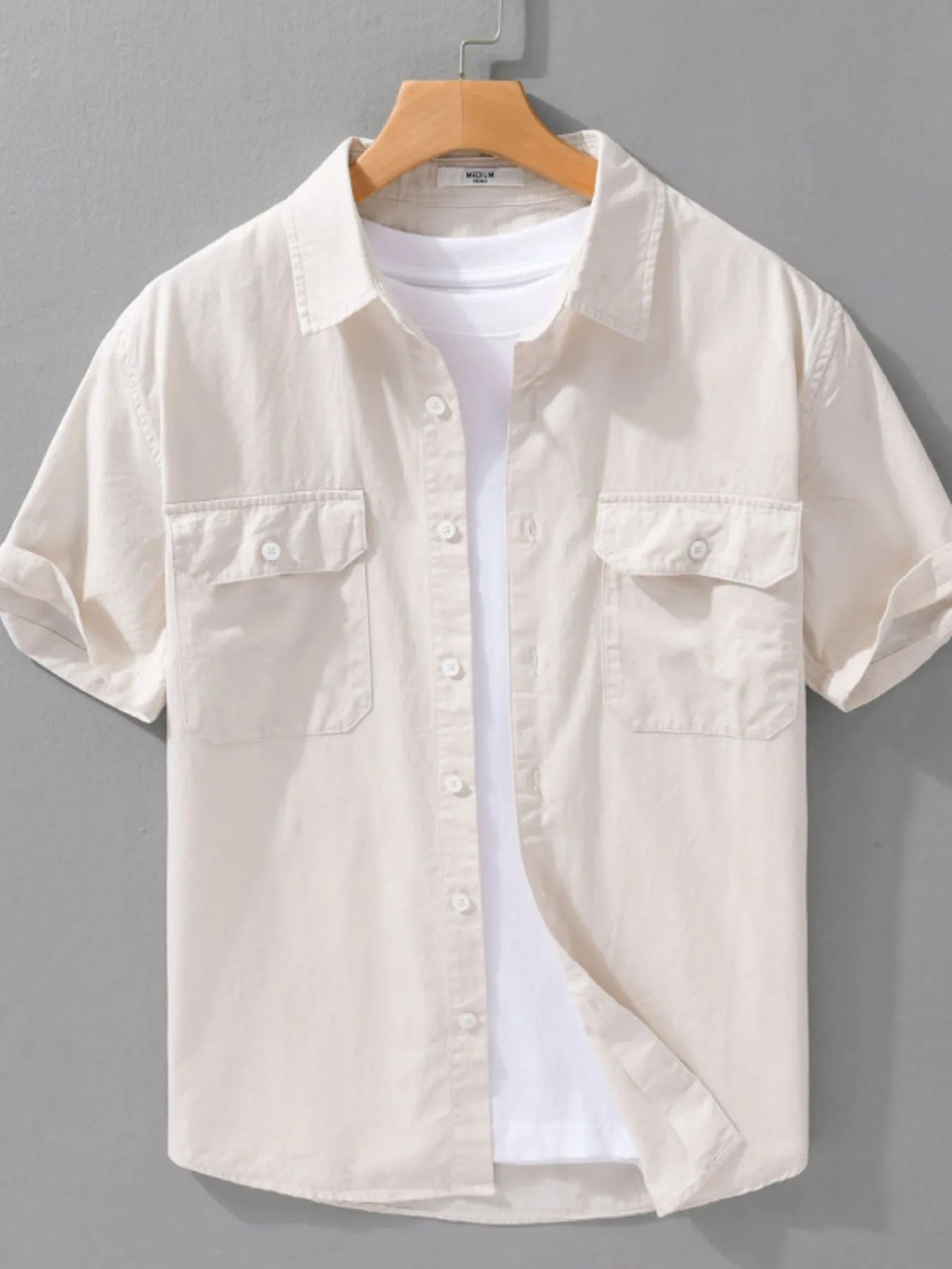 Men's Plus Size Button Up Short Sleeve Shirt - Farnelli