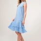And The Why Washed Fringe Detail Tiered Dress - Farnelli