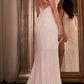 Ladivine CH225W Long Fitted Sequin Gown Gathered Waistline