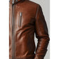 Charlotte Leather Brown Jacket - Men Leather Jacket Brown