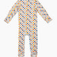 Multi Checkered Bamboo Baby Pajamas – Zipper Footie