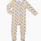 Multi Checkered Bamboo Baby Pajamas – Zipper Footie
