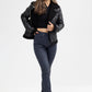 Chelsea Women's Leather Jacket Faux Shearling