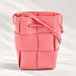 Chic Woven Mini Crossbody Bucket Bag – Lightweight Shoulder Handbag